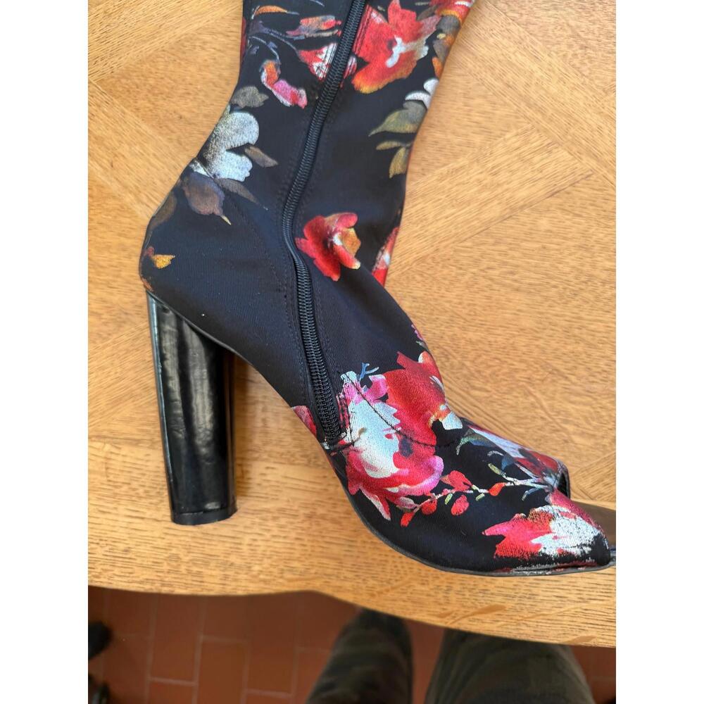 Cape Robbin Over The Knee Peep Toe Floral Boots Size 10M - Picture 12 of 15